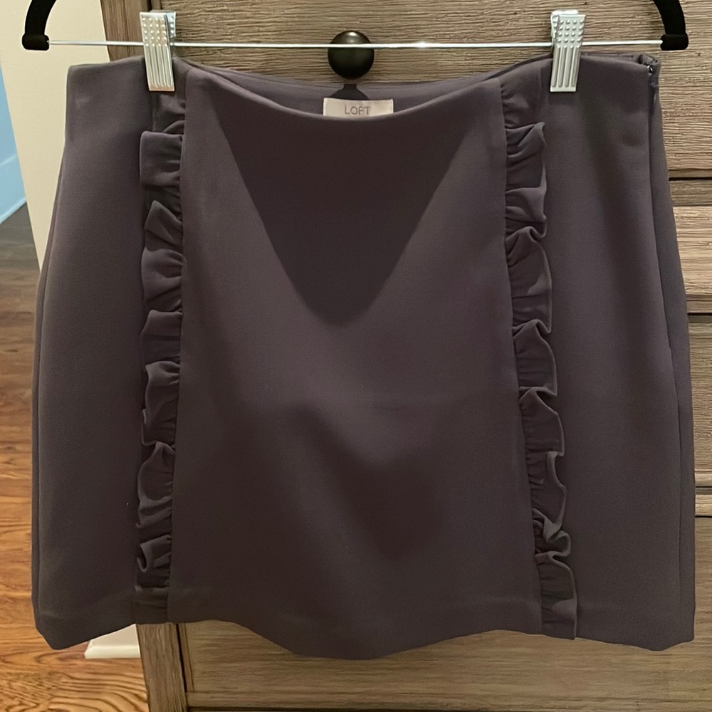 LOFT grey mini skirt